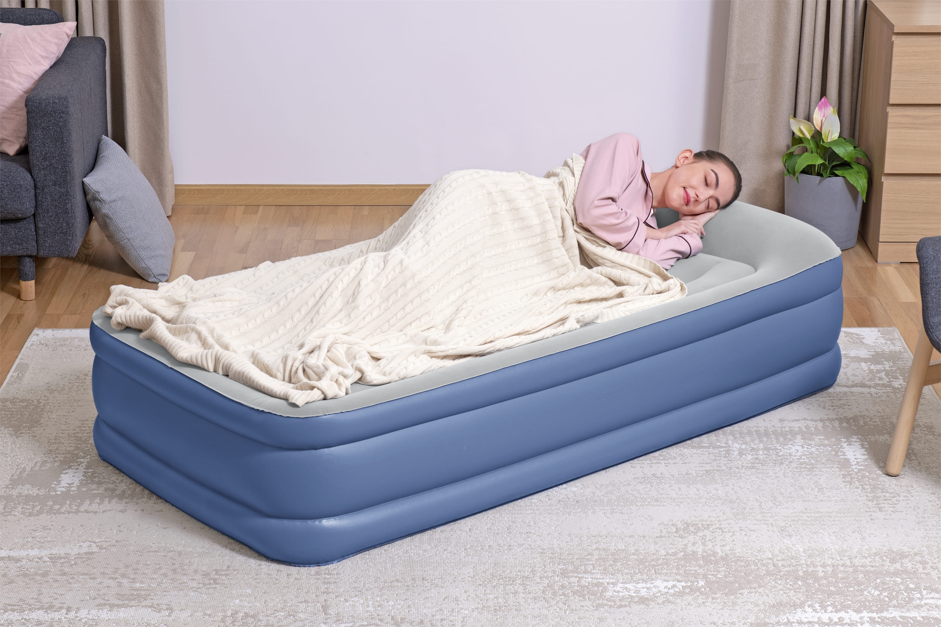 ที่นอนเป่าลม Bestway Tritech Air Mattress Twin Built-in AC Pump 1.91m x 97cm x 46cm_1